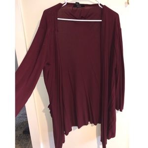 Thin Maroon Sweater/Cardigan